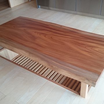 一枚板ケヤキ座卓テーブル