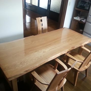 栗 天然木テーブル