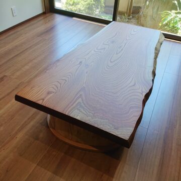 欅　一枚板テーブル　座卓