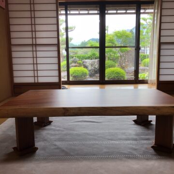 一枚板座卓テーブル　欅