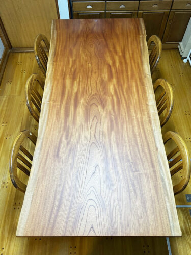 一枚板ダイニングテーブル　欅2100mm