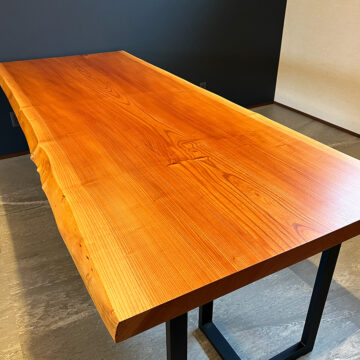 一枚板ダイニングテーブル　欅2400