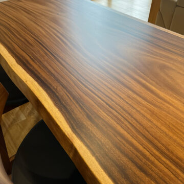 一枚板ダイニングテーブルセット　モンキーポッド1700